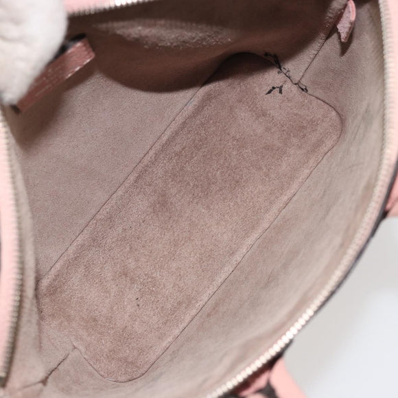 LOUIS VUITTON Parnasea Nano Lockit Hand Bag Leather Pink M61256 LV Auth 174420V