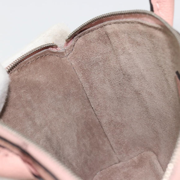 LOUIS VUITTON Parnasea Nano Lockit Hand Bag Leather Pink M61256 LV Auth 174420V