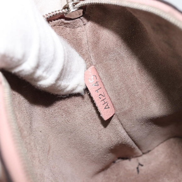 LOUIS VUITTON Parnasea Nano Lockit Hand Bag Leather Pink M61256 LV Auth 174420V