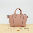 LOUIS VUITTON Parnasea Nano Lockit Hand Bag Leather Pink M61256 LV Auth 174420V-12