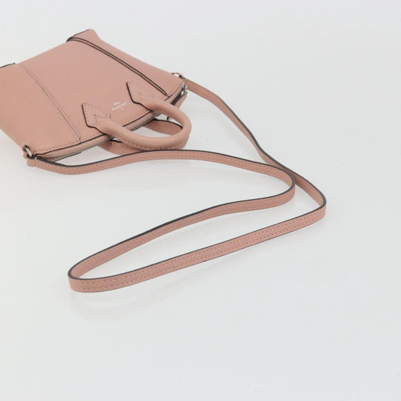 LOUIS VUITTON Parnasea Nano Lockit Hand Bag Leather Pink M61256 LV Auth 174420V