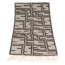 FENDI Zucca Canvas Scarf Wool Ivory Brown Auth 174421A-4
