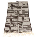 FENDI Zucca Canvas Scarf Wool Ivory Brown Auth 174421A-5