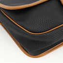 SAINT LAURENT Shoulder Bag PVC Canvas Black Gold Auth 174423-15