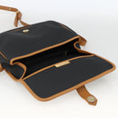 SAINT LAURENT Shoulder Bag PVC Canvas Black Gold Auth 174423-10