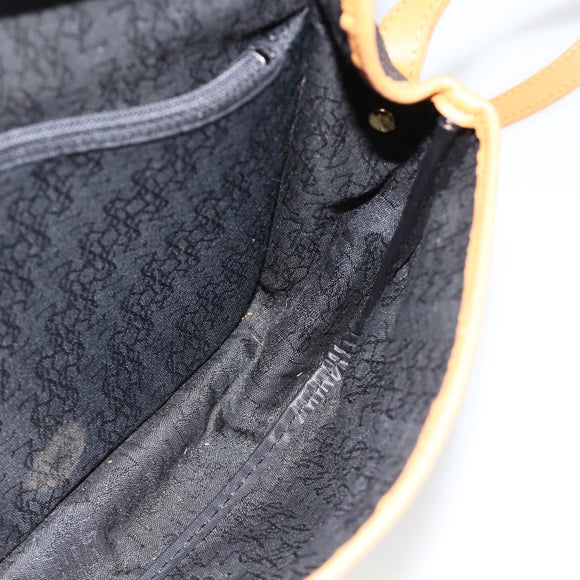SAINT LAURENT Shoulder Bag PVC Canvas Black Gold Auth 174423