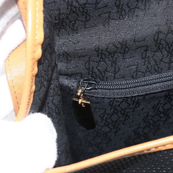 SAINT LAURENT Shoulder Bag PVC Canvas Black Gold Auth 174423