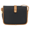 SAINT LAURENT Shoulder Bag PVC Canvas Black Gold Auth 174423-2