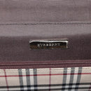 BURBERRY Hand Bag Leather Brown Silver Auth 174424-10