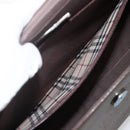 BURBERRY Hand Bag Leather Brown Silver Auth 174424-12