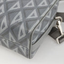 Christian Dior Rango 22 Shoulder Bag PVC Canvas Gray Silver Auth 174428SAM-14