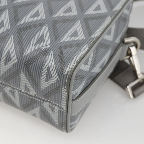 Christian Dior Rango 22 Shoulder Bag PVC Canvas Gray Silver Auth 174428SAM