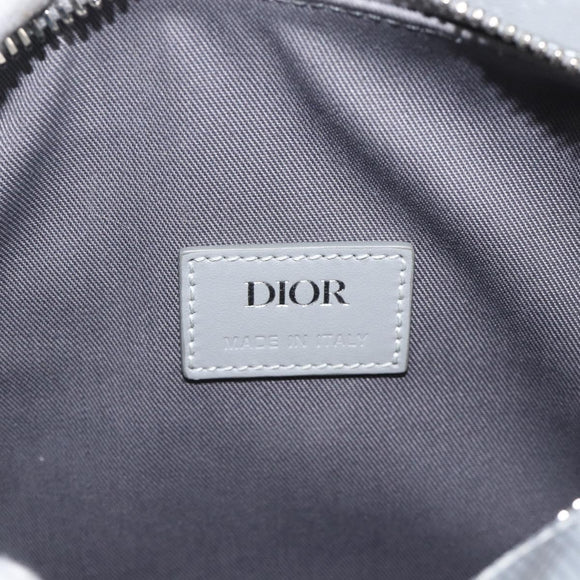 Christian Dior Rango 22 Shoulder Bag PVC Canvas Gray Silver Auth 174428SAM