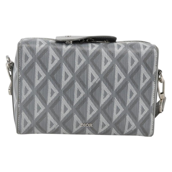 Christian Dior Rango 22 Shoulder Bag PVC Canvas Gray Silver Auth 174428SAM