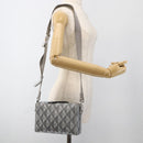 Christian Dior Rango 22 Shoulder Bag PVC Canvas Gray Silver Auth 174428SAM-22