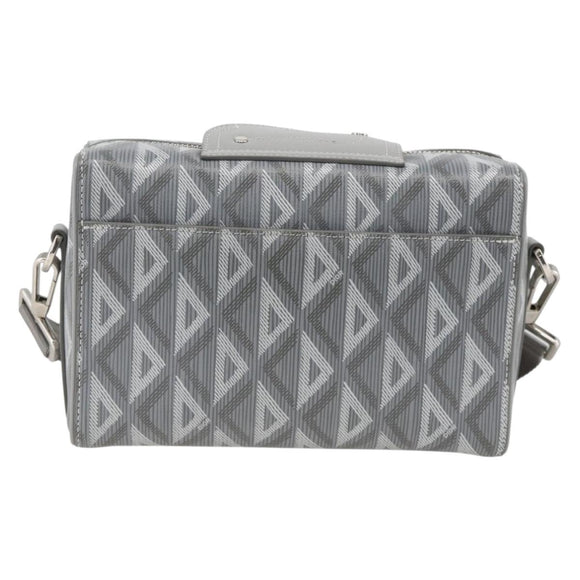 Christian Dior Rango 22 Shoulder Bag PVC Canvas Gray Silver Auth 174428SAM