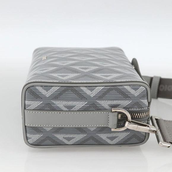 Christian Dior Rango 22 Shoulder Bag PVC Canvas Gray Silver Auth 174428SAM