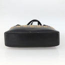 BURBERRY Nova Check Tote Bag Canvas Beige Gold Auth 174429-5