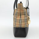 BURBERRY Nova Check Tote Bag Canvas Beige Gold Auth 174429-3