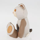LOUIS VUITTON Bear Stuffed Leather White Beige LV Auth 174433SM-3