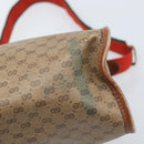 GUCCI Micro GG Supreme Web Sherry Line Shoulder Bag PVC Beige Gold Auth 174437-10