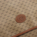 GUCCI Micro GG Supreme Web Sherry Line Shoulder Bag PVC Beige Gold Auth 174437-17
