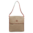 GUCCI Micro GG Supreme Web Sherry Line Shoulder Bag PVC Beige Gold Auth 174437-13