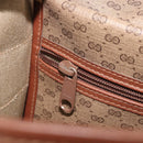GUCCI Micro GG Supreme Web Sherry Line Shoulder Bag PVC Beige Gold Auth 174437-21