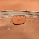 CELINE Macadam Canvas Handtas PVC Leer Bruin Goud Auth 174439-15