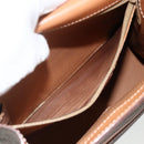 CELINE Macadam Canvas Handtas PVC Leer Bruin Goud Auth 174439-20