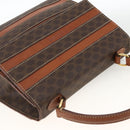 CELINE Macadam Canvas Handtas PVC Leer Bruin Goud Auth 174439-6