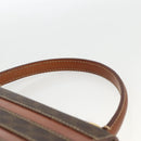CELINE Macadam Canvas Handtas PVC Leer Bruin Goud Auth 174439-8