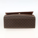 CELINE Macadam Canvas Handtas PVC Leer Bruin Goud Auth 174439-9