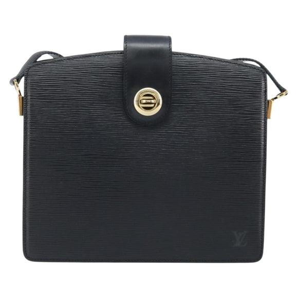 LOUIS VUITTON Epi Capuchin Shoulder Bag Black M52342 LV Auth 174442