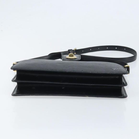 LOUIS VUITTON Epi Capuchin Shoulder Bag Black M52342 LV Auth 174442