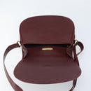 CARTIER Must Line Shoulder Bag Leather Bordeaux Gold Auth 174444-10