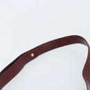 CARTIER Must Line Shoulder Bag Leather Bordeaux Gold Auth 174444-8