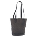 CELINE C Macadam Canvas Tote Bag Black Silver Auth 174445-1