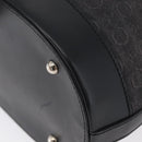 CELINE C Macadam Canvas Tote Bag Black Silver Auth 174445-14
