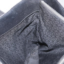 CELINE C Macadam Canvas Tote Bag Black Silver Auth 174445-21