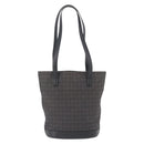 CELINE C Macadam Canvas Tote Bag Black Silver Auth 174445-2