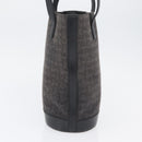 CELINE C Macadam Canvas Tote Bag Black Silver Auth 174445-3