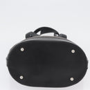 CELINE C Macadam Canvas Tote Bag Black Silver Auth 174445-5