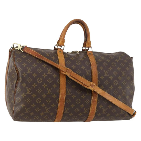 LOUIS VUITTON Monogram Keepall Bandouliere 50 Boston Bag M41416 LV Auth 174446