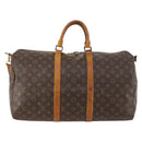 LOUIS VUITTON Monogram Keepall Bandouliere 50 Boston Bag M41416 LV Auth 174446-13