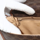 CELINE Macadam Canvas Shoulder Bag PVC Leather Brown Gold Auth 174453-19