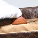 CELINE Macadam Canvas Shoulder Bag PVC Leather Brown Gold Auth 174453-21