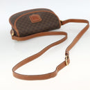 CELINE Macadam Canvas Shoulder Bag PVC Leather Brown Gold Auth 174453-7