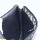 Christian Dior Trotter Canvas Chain Shoulder Bag Navy Gold Auth 174454A-20