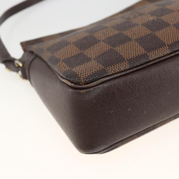 LOUIS VUITTON Damier Ebene Trousse makeup Pouch N51982 LV Auth 174457